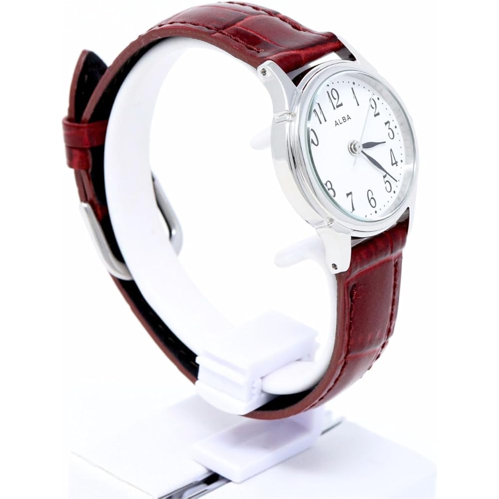 Женские кварцевые часы Seiko Alba Аналоговые Нержавеющая сталь Водонепроницаемость 5 ATM Серебристый корпус Белый циферблат
