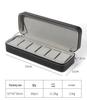 Портативная черная и сине-серая кожаная коробка для часов на молнии с 6, 10 или 12 отделениями - Шкатулка для хранения ювелирных изделий с откидной крышкой