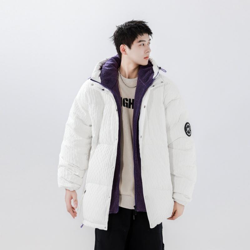Осенне-зимняя простая мужская модная брендовая утолщенная и теплая новая белая куртка на утином пуху