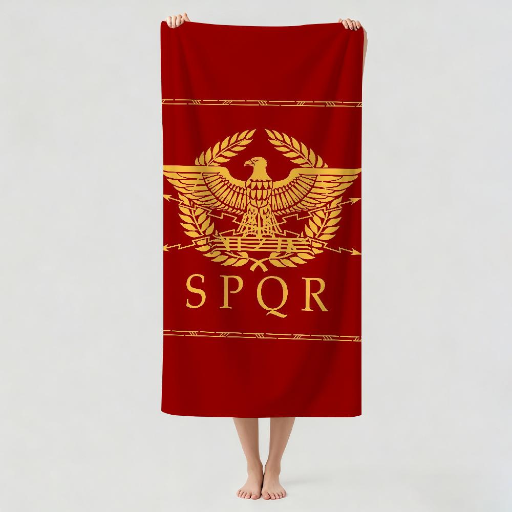 Модный принт SPQR Полотенце Сушильное Полотенце для Ванны Применимо для Легкого Плавания Кемпинга Йоги Пляжа На Открытом Воздухе