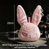 Dark Rabbit Keychain Gothic Style Bunny Keyring Backpack Pendant Charms Cartoon Hanging Keyring Birthday Party Gift