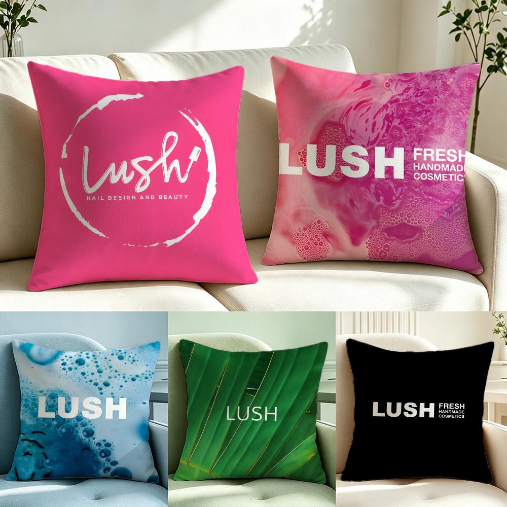 Street llLusH Cushion Cover Short Plush Cushion Cover Double Sided Print Washable Sofa Pillowcase Home Decor Gift