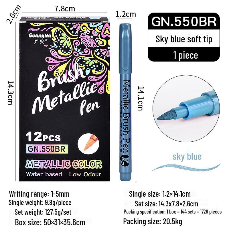 Guangna 550 Набор маркеров с золотой и серебряной краской для покрышек, произведений искусства и граффити