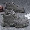 Autumn Men's Shoes New Martin Boots Men's Trend Versatile Platform Non-slip High-top Tooling Shoes Men's Short Boots Labor Insurance Shoes