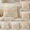 Fashion Painting Flowers Pillow Case Sofa and Living Room Decorative Cushion Covers Dust-proof and Mite-proof Invisible Zipper