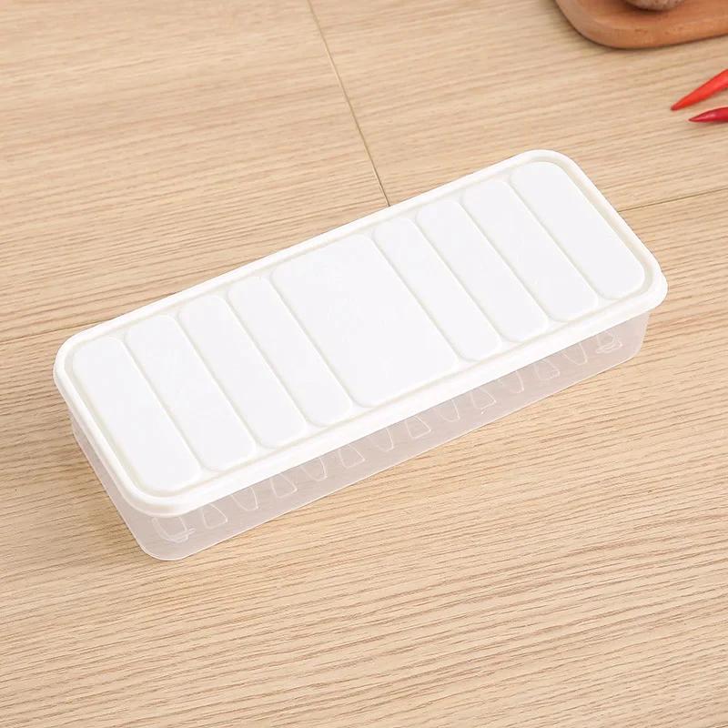 Household Refrigerator Fresh-keeping Dumpling Box Rectangular Plastic Sealed Storage Box with Lid Sealed Food Fresh-keeping Box