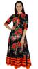 Женский принтованный воротник-стойка Anarkali Kurti индийский дизайнерский этнический