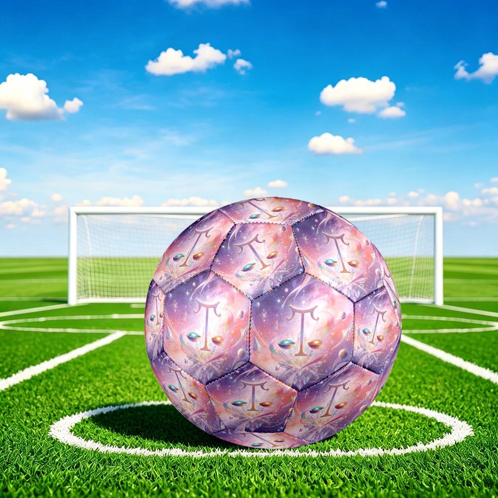 1pc Cosmic Balance Theme Soccer Ball Football, Size 5, Lightweight PVC, Durable Outdoor Training Soccer Ball, Gift m61489