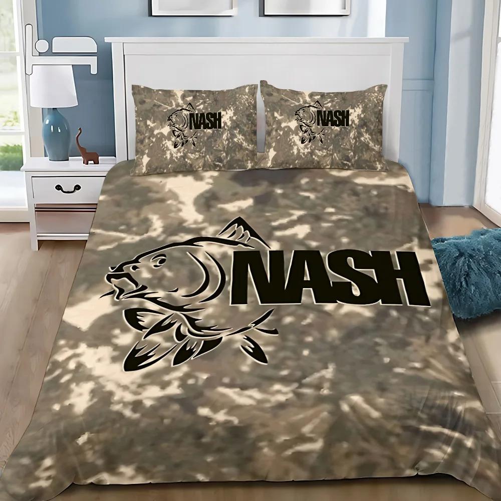 Nash Fishing Logo Duvet Cover Pillowcase Bedding Set Adult BoyGirl Bedroom Decoration Single Double Large Size