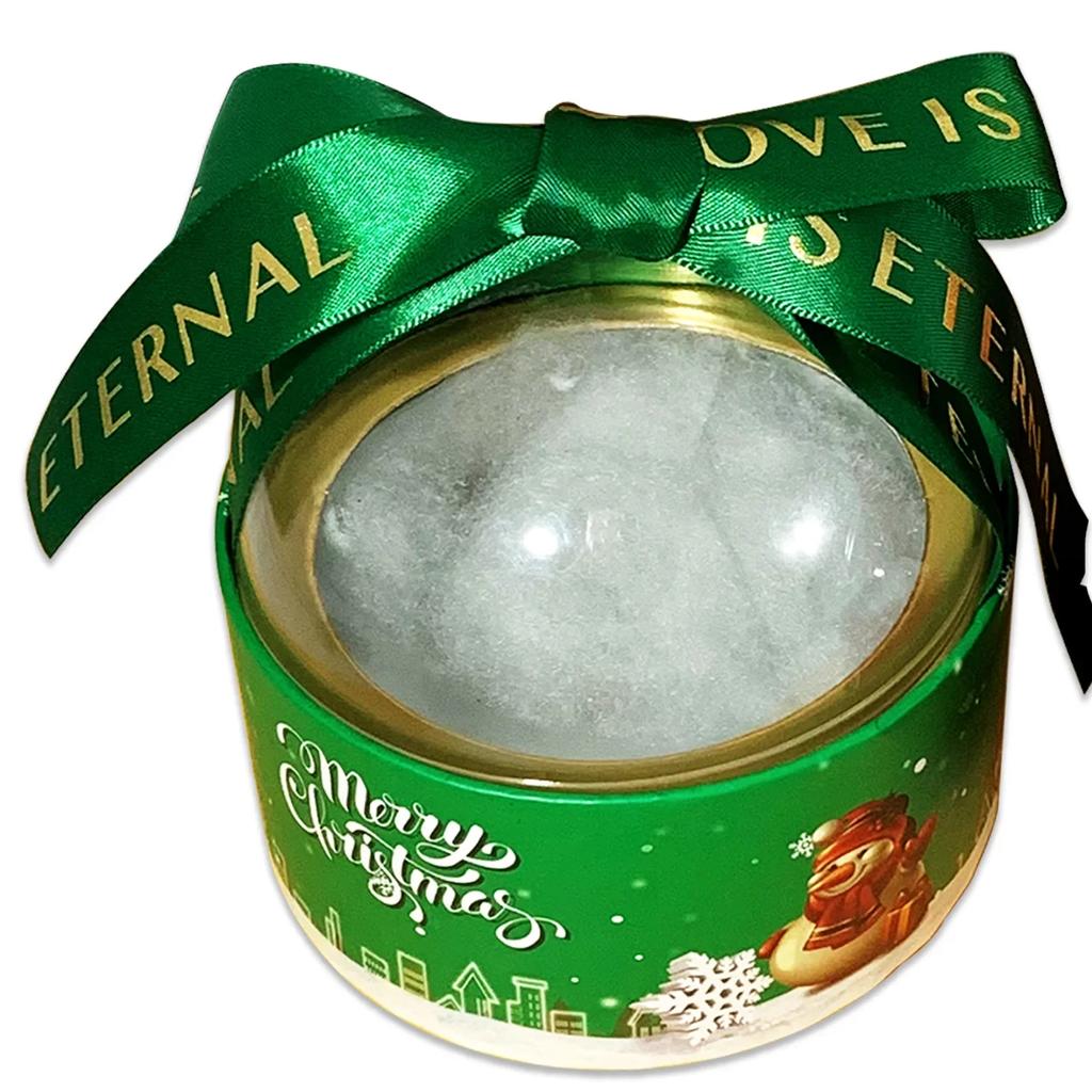 1 шт. Рождественская подарочная коробка с прозрачной крышкой, шоколадные яблоки, конфеты, подарочная упаковка, сюрприз, украшение для вечеринки, Счастливого Рождества