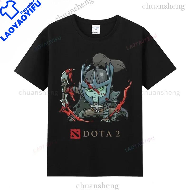 Футболки Dota 2 Игровые Герои Печатная Футболка Топ Shadow Fiend Pudge Axe Slardar Sven Kunkka Timber Унисекс Повседневные Графические Футболки
