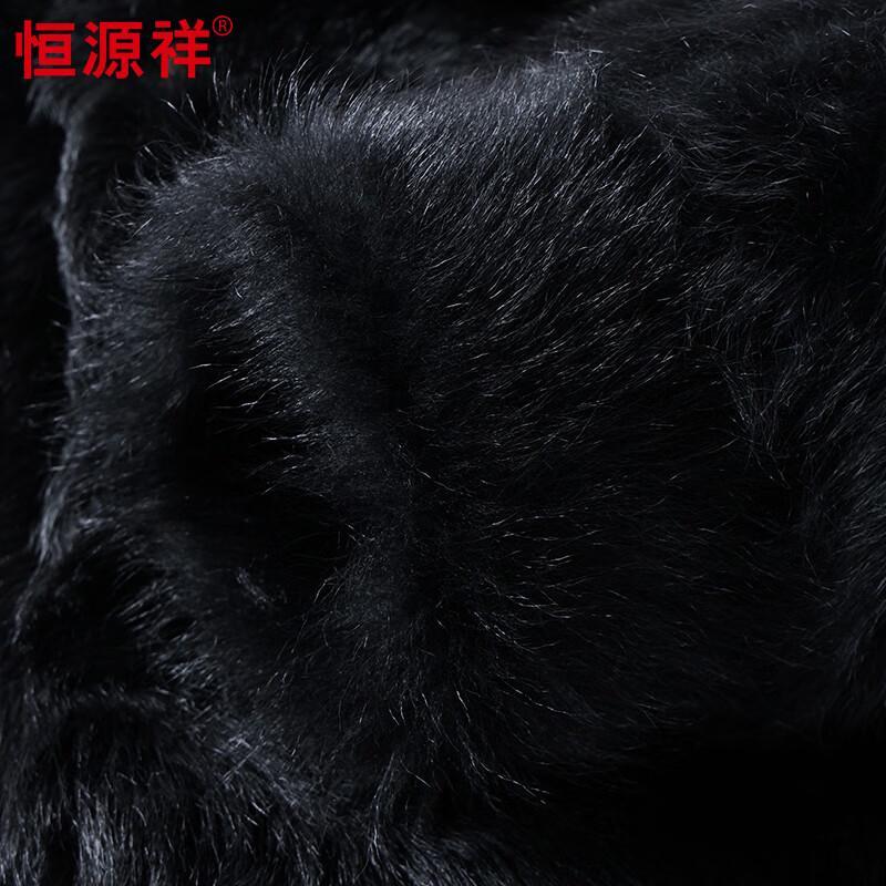 Hengyuanxiang Men's Real Leather Jacket with Sheep Wool Lining