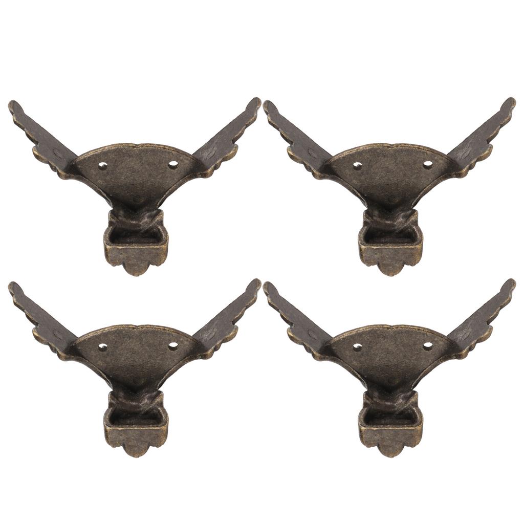 4 шт. деревянная коробка ножки винтажная форма летучей мыши мебель деревянная коробка подарочная коробка шкатулка для ювелирных изделий четыре стороны фиксированные