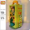 LOZ 1933 Eternal Flower Summer Sunflower Plant Jewelry Storage Box Model DIY Mini Blocks Bricks Building Toy For Children No Box