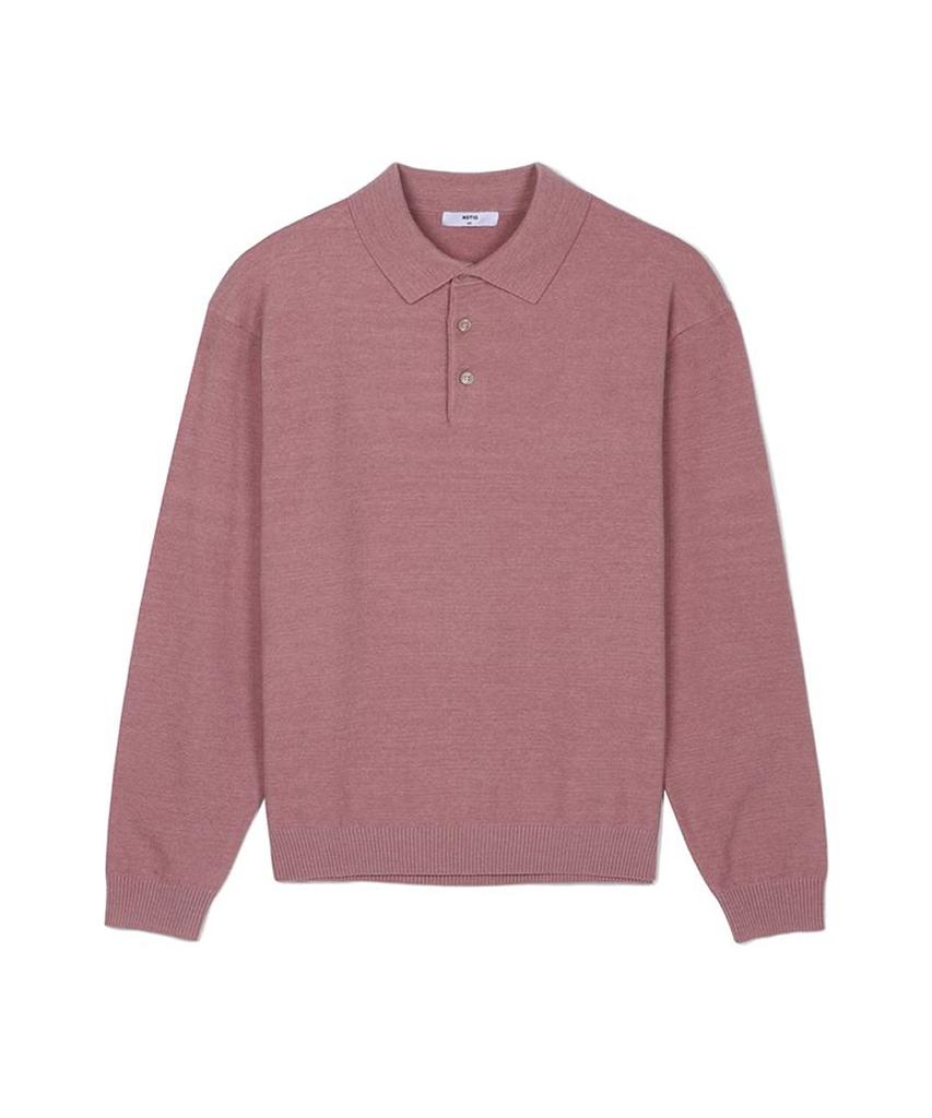 NOTIG Poly-Blend Thierry Long Sleeve Sweater Pink_Okw2Swtl201P1