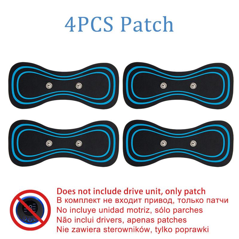 EMS Mini Electric Pulse Neck Masager LCD Display 8 Mode Cervical Massage Patch Muscle Pain Relief Tool Portable Body Massager