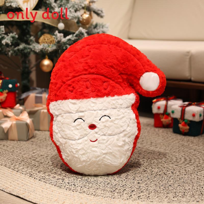 Christmas Theme Deer Bell Gingerbread Man Santa Claus Plush Doll Toy Pillow For Festive Atmosphere And Childrens Gift