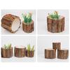 Resin Imitation Wood Plant Pot Vintage Round Table Decorative Style Flowerpot Fake Tree Bark Succulent Plants Creative Container