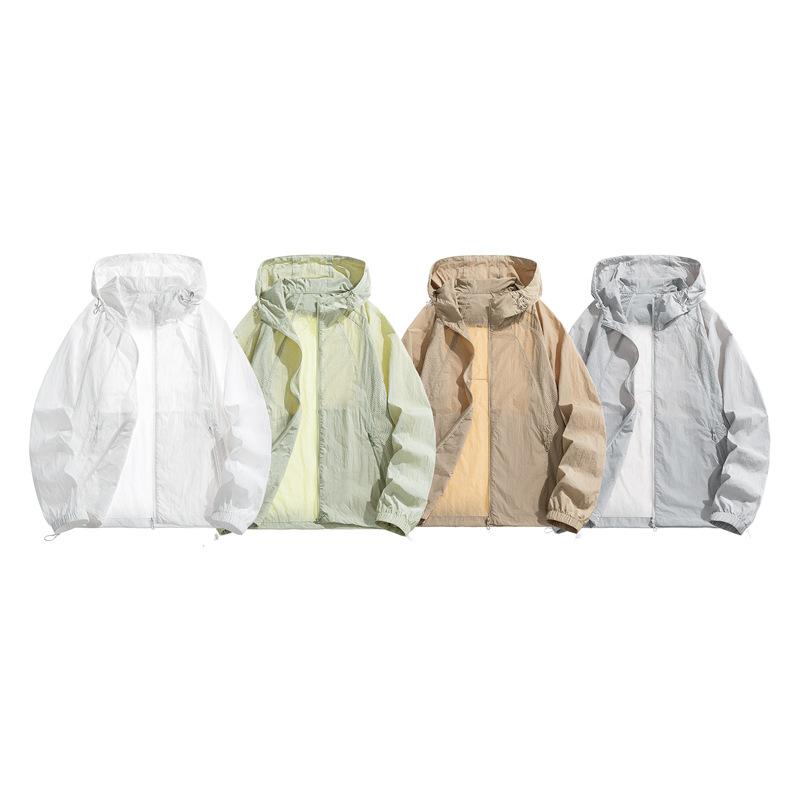 Summer new UPF10+ Ice Silk Sun Protection Shirt Men's Lightweight Outdoor UV Protection Jacket