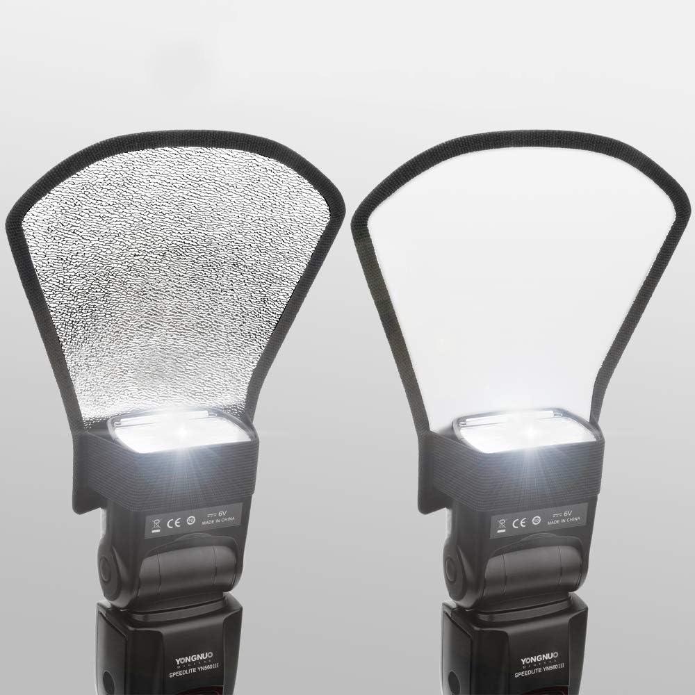 Универсальный серебристо-белый рассеиватель для вспышки камеры Softbox Отражатель фото вспышки для аксессуаров камер Canon Nikon Sony
