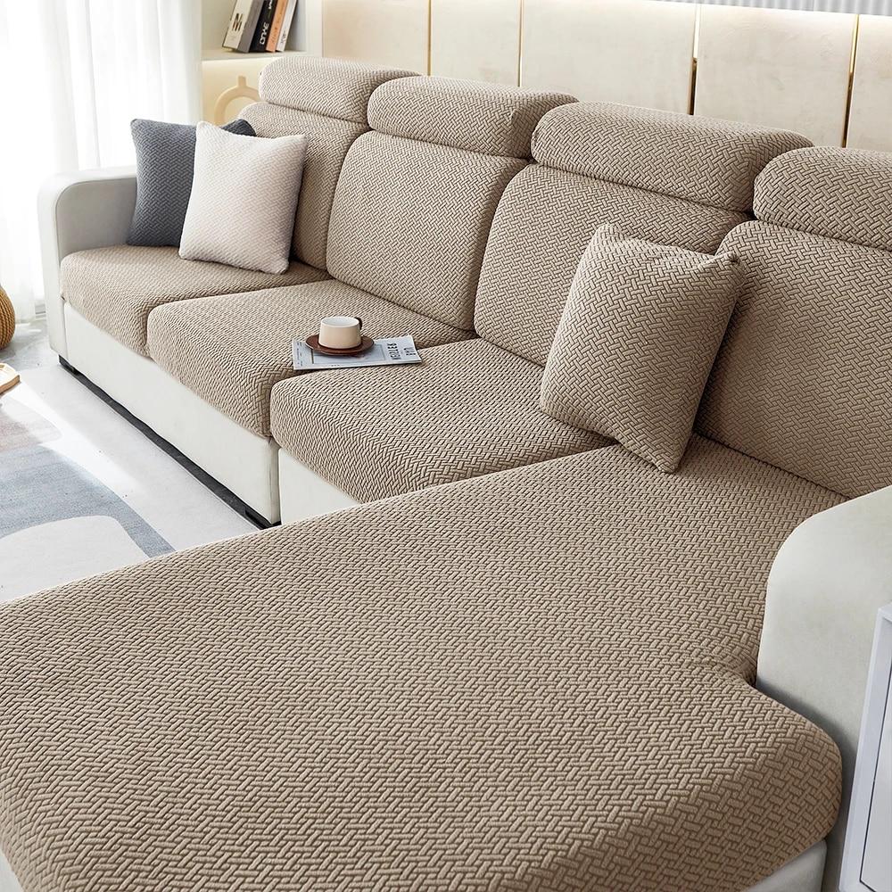 Толстый чехол для диванной подушки, встроенные чехлы для дивана для гостиной, моющийся эластичный жаккардовый чехол для сиденья, защита для мебели, секционная