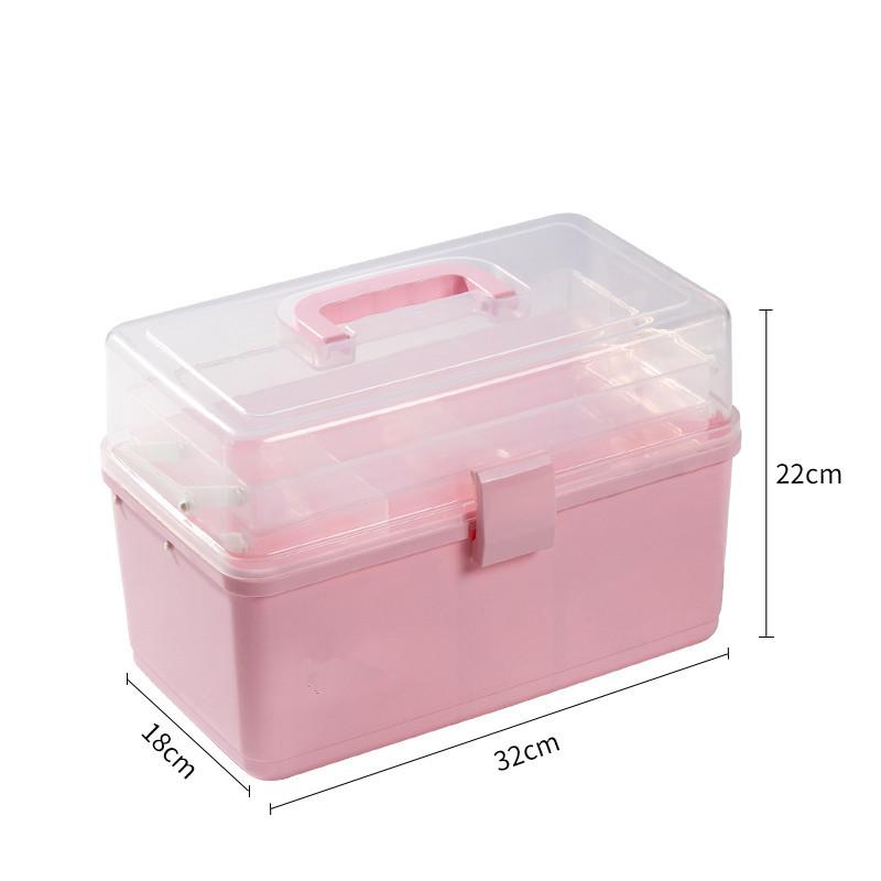 Бытовая аптечка Коробка для хранения лекарств для неотложной медицинской помощи Многослойная большая емкость для косметических гаджетов Коробка для домашнего хранения