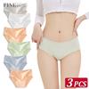 3 шт./компл. женские хлопковые трусы с высокой эластичностью, нижнее белье с низкой посадкой, сексуальное, высокое женское дышащее нижнее белье, трусики