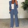 Women's Pants Suit Set Dressy One Button Long Sleeve Blazer And Pants Business Set Formal Two Piece Office Work Outfit