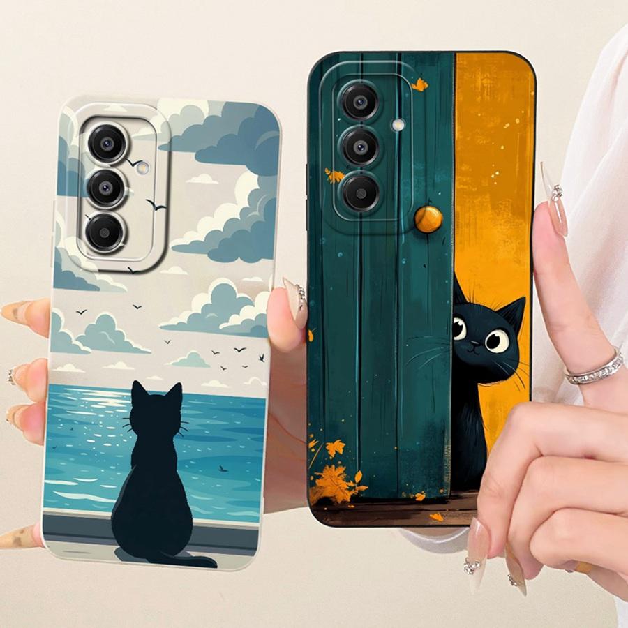 Для Samsung Galaxy A17 5G Чехол SM-A176B Мягкий Матовый Защита Камеры Бант Цветок Чехол для Телефона Для SamsungA17 A 17 5G Обложка Coque