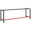 Workbench Frames - VIDAXL - Matte Black and Red - 220x57x79 Cm - Sturdy Metal
