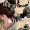 Elegant Lady Shark Clip Korean Style Bow Claw Clip Durable Bowknot Hair Claws  Autumn Winter