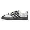 adidas Нескользящие Устойчивые к истиранию Низкие Кеды для Скейтборда Унисекс Черно-Белые HQ1802(Команда800-)