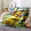 Cute Pikachu  Print Flannel Blanket, High quality Comfortable for All Seasons, Home Decor, Warmth and Comfort