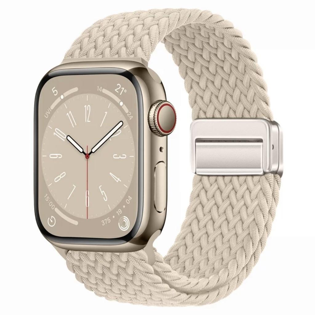 Плетеная нейлоновая ремешок-браслет Совместимый Для Apple Watch S10 46мм 44мм 40мм 45мм 49мм 41мм 38мм iWatch series se 10 7 3 5 6 8 9 Ultra