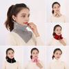 Fake Collar Scarf Soft Velvet Thickened Winter Scarf Windproof Solid Color Buttons Closure Knitting Collar Decorative Scarf