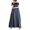 Women's Denim Overall Dress Loose Sleeveless Boho Jean Jumper Dress