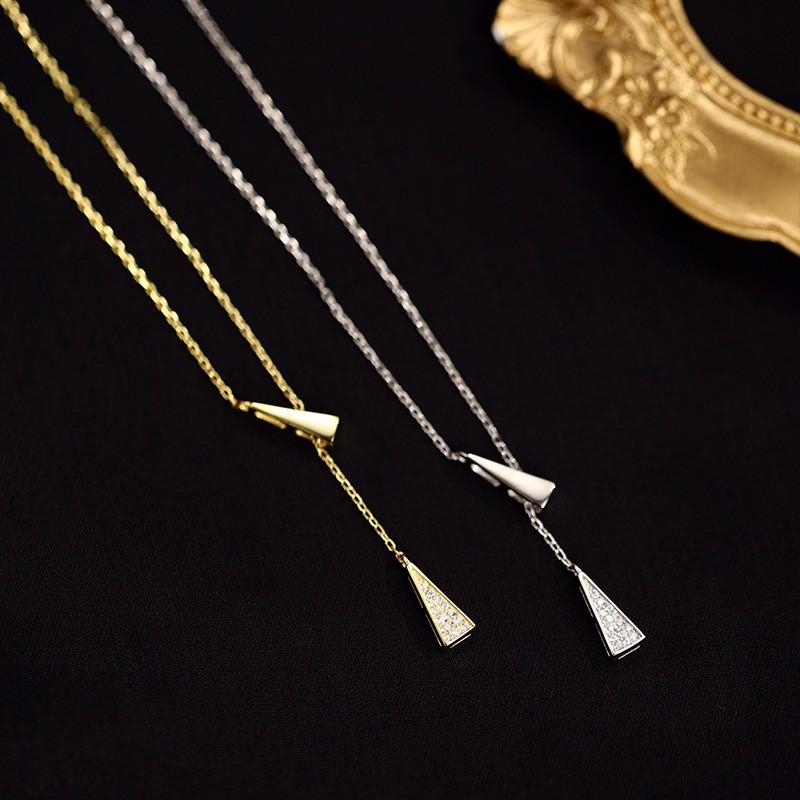 Геометрическое ожерелье с кисточками и треугольниками для женщин, высококачественное летнее универсальное нишевое женское ожерелье