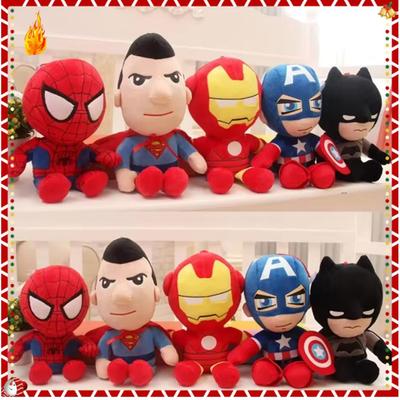 27-30 см Плюшевая игрушка Человек-паук Marvel Мягкая набивная мультяшная кукла Большая плюшевая кукла для мальчиков Подушка Детский Рождественский подарок