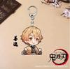 Keychain Pendant Anime Demon Slayer Kimetsu No Yaiba Kamado Tanjirou Double Sided HD Bag Pendant Gift For Fans Cosplay Props Jewelry Gift