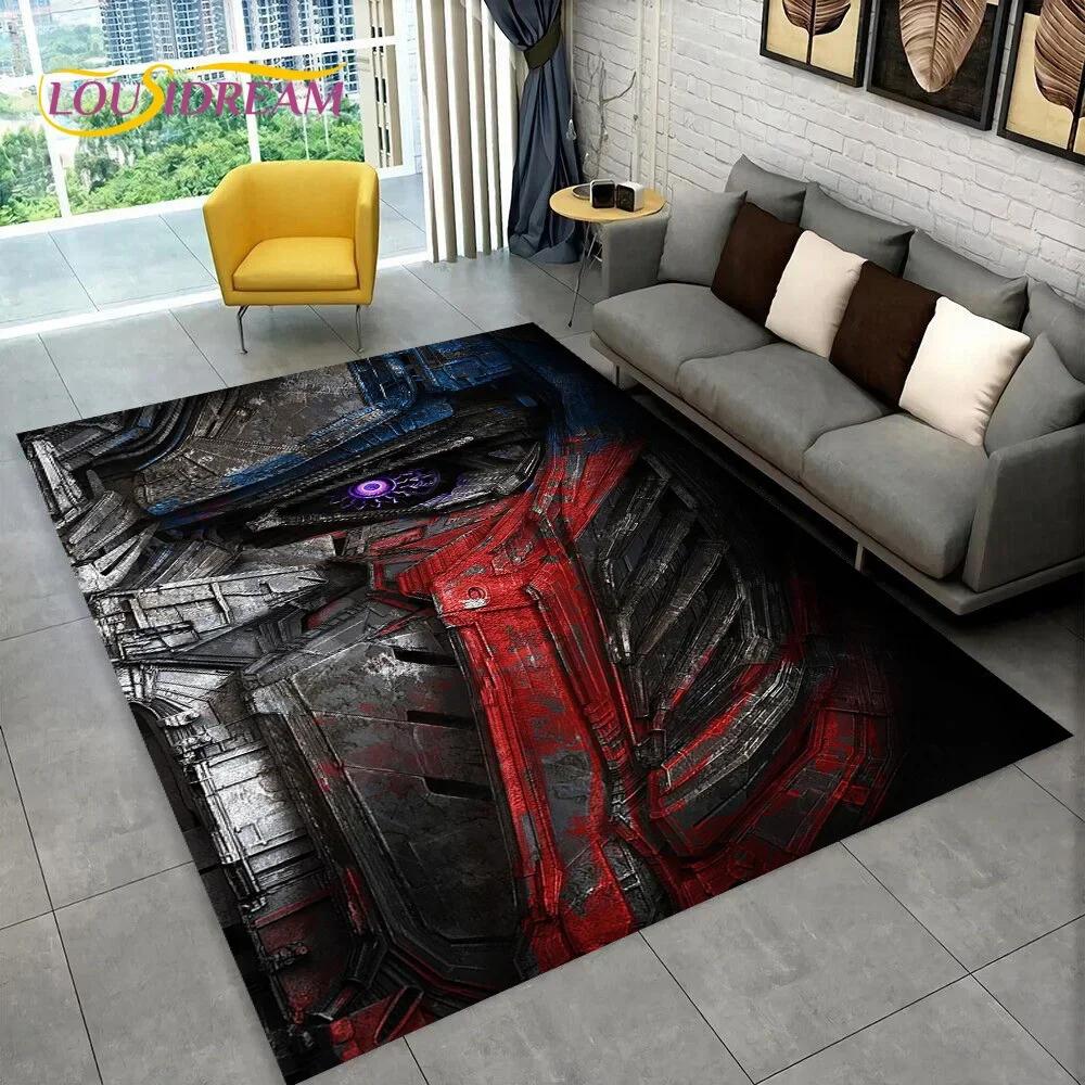Cartoon T-Transformers Autobots 3D Carpet Rug for Bedroom Living Room Home Sofa Decoration,Children Game Large Decor Floor Mat