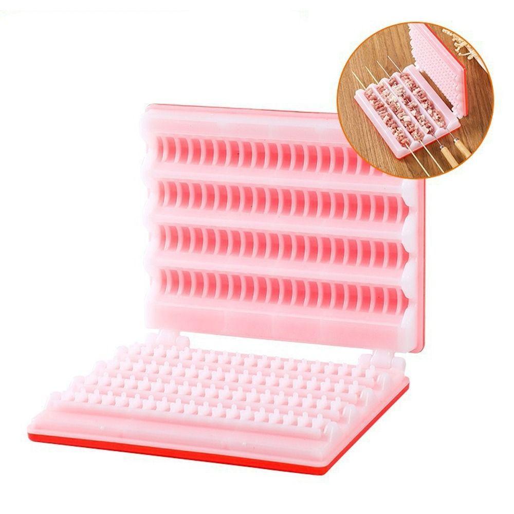 Plastic BBQ Meat Skewer Machine 4 Row Barbecue Stringer Skewer Machine Kitchen Accessories