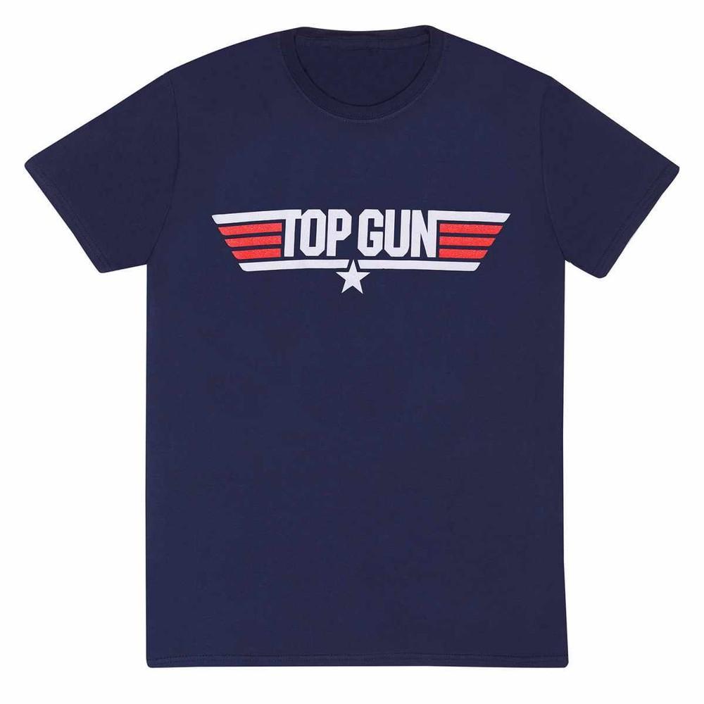 Футболка Top Gun Логотип Темно-синий Фильм Официальная Новая Унисекс Футболка