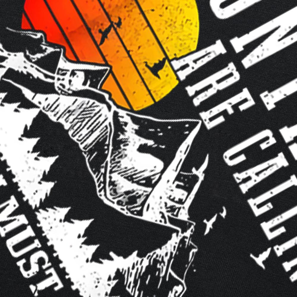 Men's The Mountains Are Calling I Must Go Hiking Graphic Printed T-Shirt Slogan Casual Short-sleeve Cotton Tshirts Outdoor Shirt