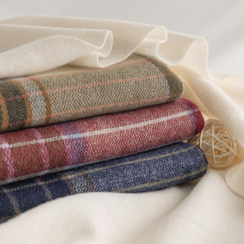 Striped Scarf Women's Autumn and Winter New Imitation Cashmere Japanese and Korean Fashion Shawl Warm Scarf Japanese and Korean Style