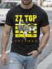 Футболка с графическим принтом ZZ Top Antenna Графическая футболка для мужчин - Bl...