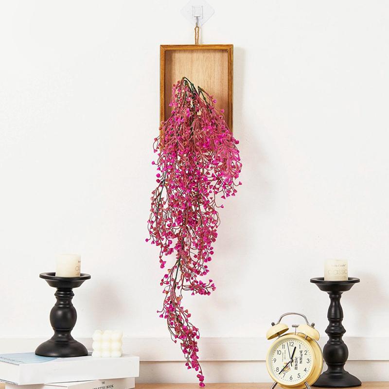 Подвесные цветочные украшения для гостиной Пластиковые настенные дверные поделки Искусственные растения Искусственные цветы Садовые украшения из дерева Украшения для дома