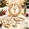 Art And Craft Supplies for Holidays DIY Christmas Pearl Wreath Kit, Handmade Beaded Holiday Door Decor, Garland Crafting Set Wall Hanging Elegant