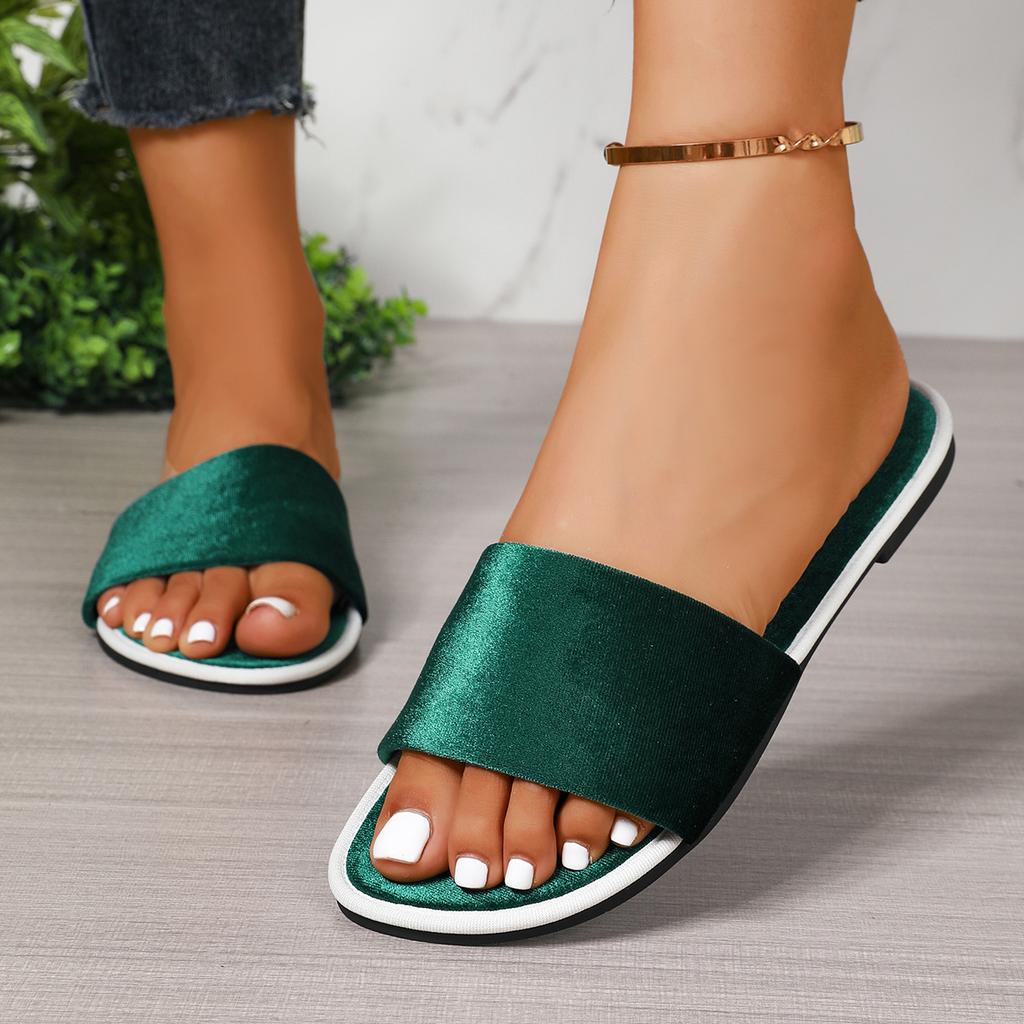 Fashion Winter Fleece Warm Slippers Non-slip House Hotel Shoes for Women Solid Flat Sandals Half Pack Flip Flops Men's Ladies Shoes