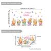 2 листа Easter Egg Bunny Flowerpot Pattern Наклейки на окна Милый кролик Цветочный горшок Пасхальное яйцо Статические наклейки Декор для дома
