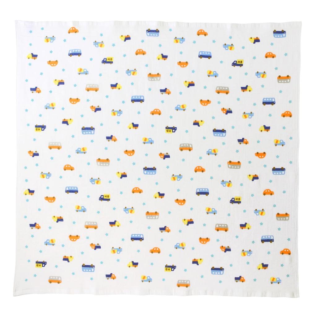 MIKI HOUSE HOT BISCUITS Gauze Bath Towel Gift Set for Boys and Baby Baby White x Box Size Set, Girls, Clothes, Gift, Blue, Included, Unavailable,